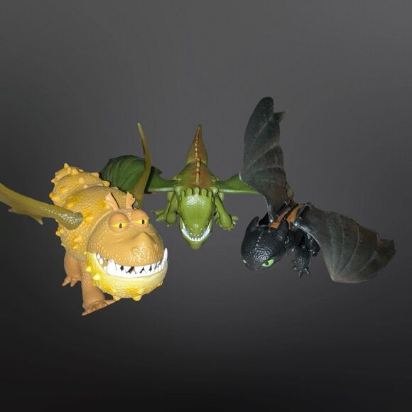 DreamWorks Meatlug Toothless & Hiccup Armored Dragon & Breakaway Armour Dragons - Picture 1 of 12